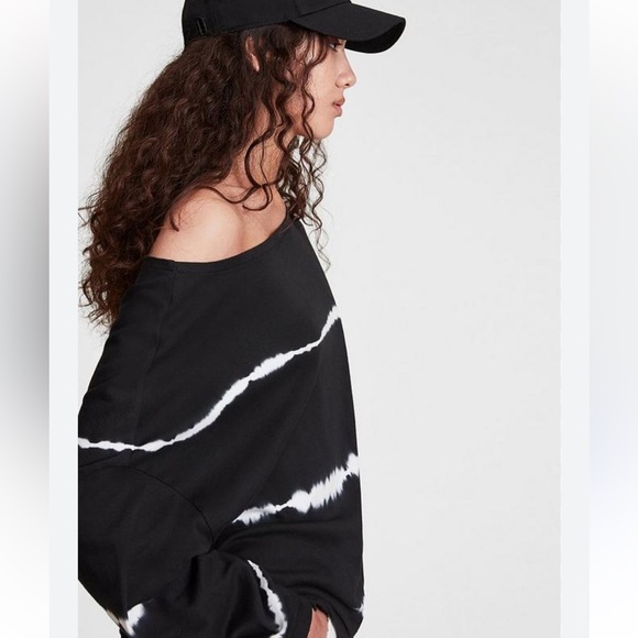 All Saints Rita Long Sleeve Tee Size Small - VERY Oversized Slouch Off Shoulder - Picture 6 of 10